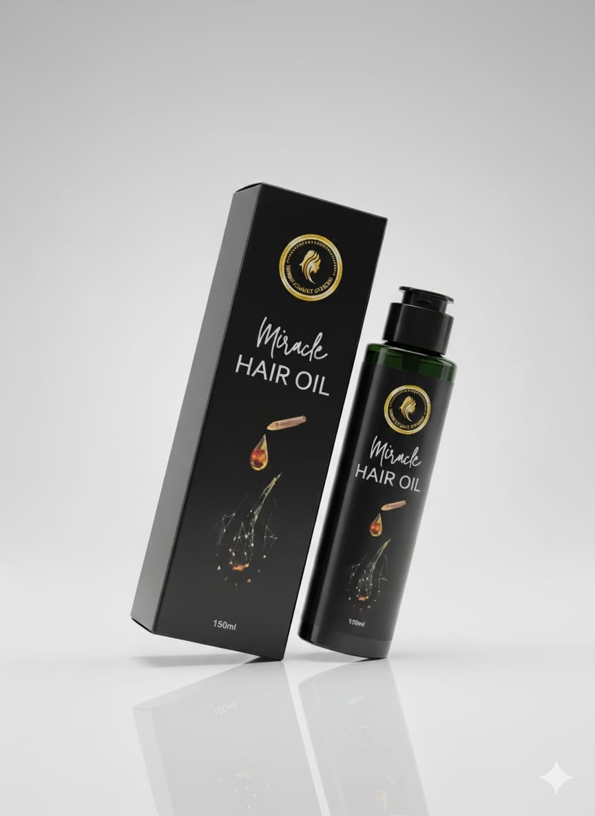 Miracle Hair Oil – Anti Hair Fall, Anti Dandruff & Hair Growth Booster (100% Herbal) (BUY 1 GET 1 FREE OFFER 1ST 50 CUSTOMERS)