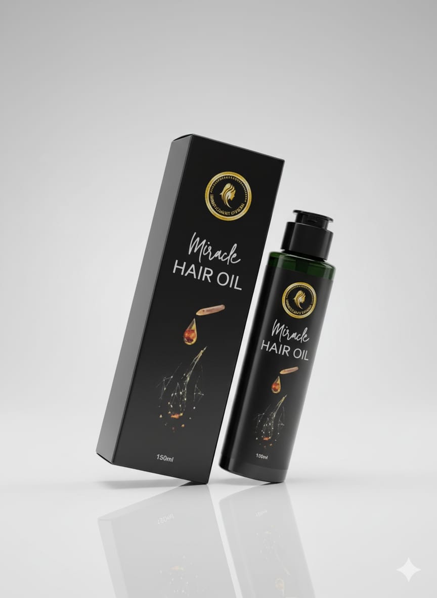 Miracle Hair Oil – Anti Hair Fall, Anti Dandruff & Hair Growth Booster (100% Herbal) (BUY 1 GET 1 FREE OFFER 1ST 50 CUSTOMERS)