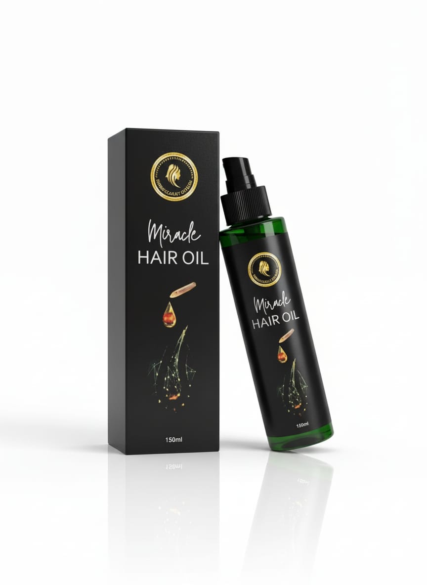 Miracle Hair Oil – Anti Hair Fall, Anti Dandruff & Hair Growth Booster (100% Herbal) (BUY 1 GET 1 FREE OFFER 1ST 50 CUSTOMERS)