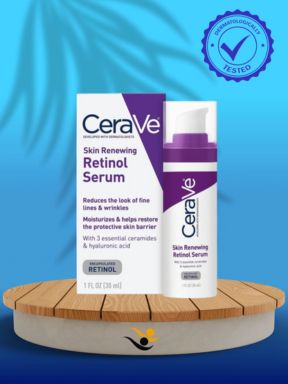 CeraVe 4-in-1 Skincare Kit – Night Cream, Retinol Serum, Acne Cleanser & SPF 50 Sunscreen